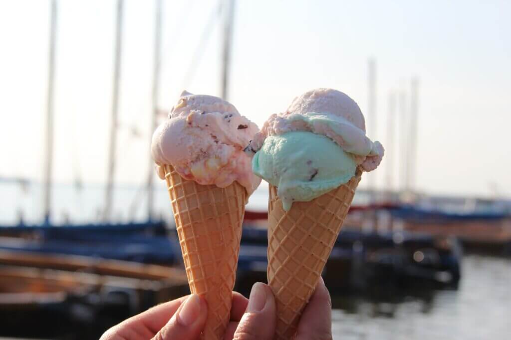 ice cream in the sun