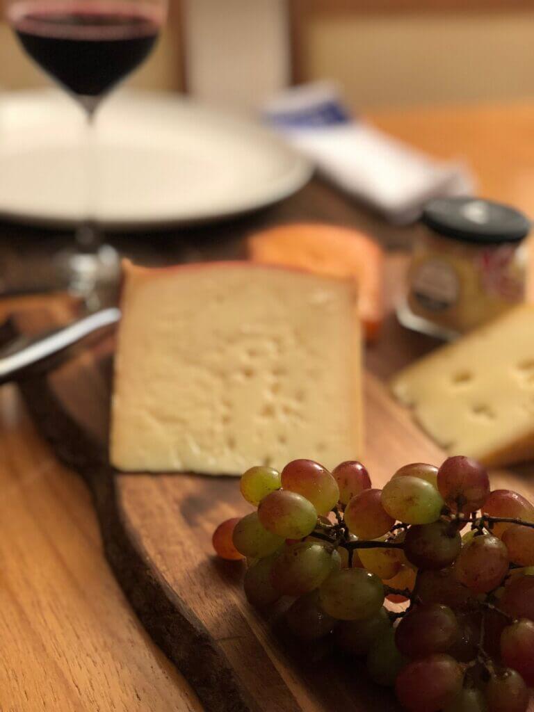 cheese with wine